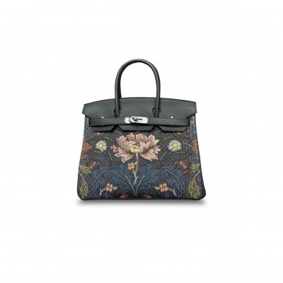 HERMÈS MASTER BIRKIN 30 SNAKESKIN GRAFFITI PAINTING SILVER BUCKLE H055177CC79 (30*22*16cm)